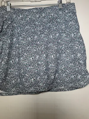 Peter Millar Blue and White Printed A-Line Women's Skort Large Tennis Golf thumbnail 2