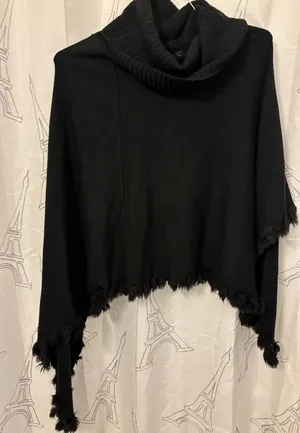 Alfani Poncho extra large fringe trimmings thumbnail 1