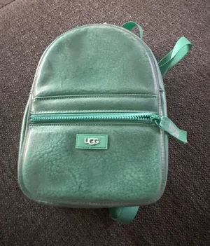 UGG Danni Clear Mini Backpack Sage Green Faux Shearling TPU 1113835 NWOT thumbnail 1