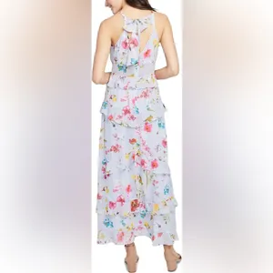 Rachel Roy purple lavender floral garden party ruffle maxi dress thumbnail 3