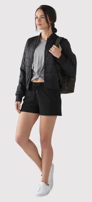 Lululemon Womens Shorts Black On the Fly Sweat Wicking Athletic Stretch Size 8 thumbnail 1