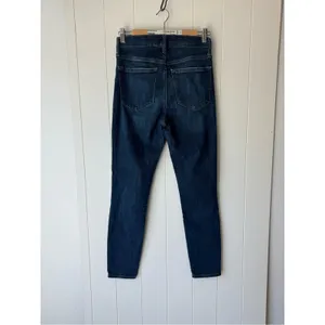 J. Crew Dark Blue High-Rise Button-Fly Skinny Jeans 27 thumbnail 4