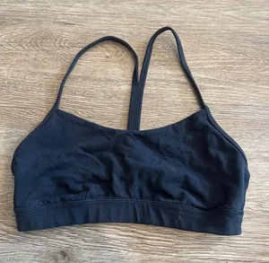 Lululemon Flow Y Nulu Black Strappy Sports Bra thumbnail 1