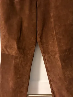 Bushwacker VTG 100% genuine leather pants brown high rise straight leg classic thumbnail 6