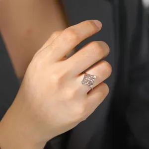 14k White Gold Plated 316L Cut Out‎ Filigree Ring, Size 6 thumbnail 6