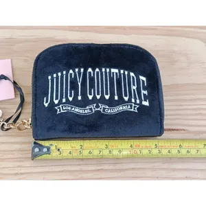 Juicy Couture Liquorice Couture University Mini Compact Wallet Embroidered NWT thumbnail 13