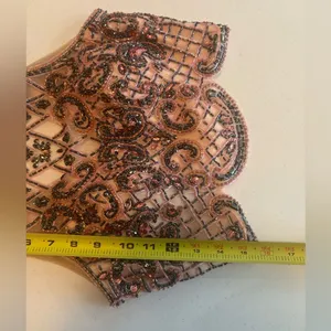 Sherri Hill Shimmery Sleeveless Two Piece‎ Dress 50157 Metallic Pink Beaded Prom thumbnail 14