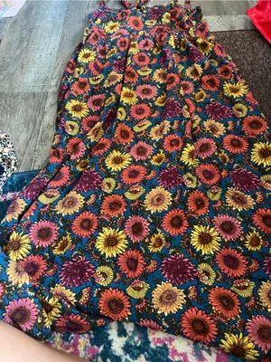 Natural Life Patti Tie-Front Maxi Dress Sunflower Floral Size M Bobo Hippie thumbnail 14
