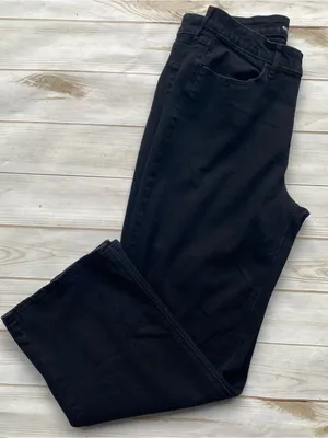 Old Navy high rise WOW Wide leg black stretch denim jeans fall winter 14 thumbnail 5