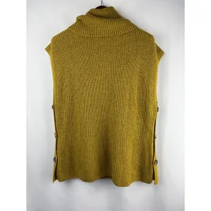 Women’s Ulla Popken Size 16/18 Dark Yellow Sleeveless Sweater thumbnail 3