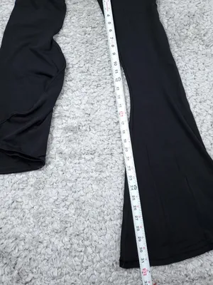 Offline by Aerie Real Me Smocked Super Flare Leggings Black Size Medium thumbnail 7