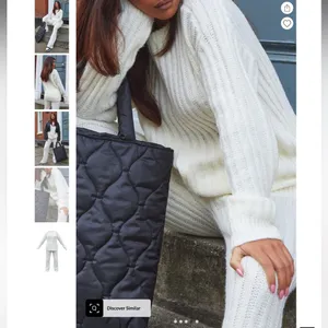 PrettyLittleThing Cream Chunky Ribbed Knitted Set thumbnail 5