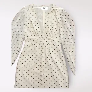 Urban‎ Outfitters Willow Plunging Polka Dot mini Short Dress Size Small thumbnail 8