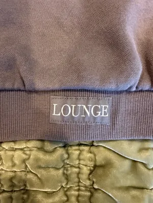 LOUNGE Apparel Fleece Lined Organic Cotton Sports Bra Bralette XS Taupe soft thumbnail 7