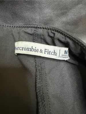 Abercrombie and Fitch A&F Faux Vegan Leather Black Mini Skort size Medium thumbnail 7