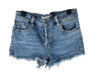 Hidden Womens Shorts Denim Cutoff Button Fly Stretch S Blue thumbnail 1