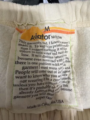 Aviator Nation Sunset Patch Sweatpants in Vintage White thumbnail 2