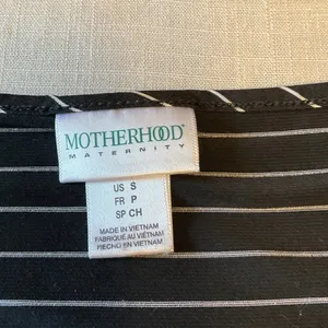 Motherhood Maternity Black and White Striped Short Sleeve Top thumbnail 6