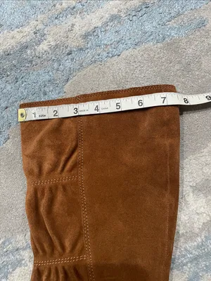 Michael Kors Cognac Suede Leather Knee-High Boots Size 8 thumbnail 14