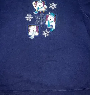 dark blue grandma sweater sweatshirt Size 1X thumbnail 3