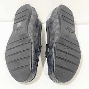 Coach‎ Size 8.5 Signature Olive Black & Grey Jacquard Loafers thumbnail 7