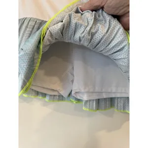 Lucky in Love Rally Pleat Tier Tennis Skirt Vaportex Blue Green Medium 8-10 thumbnail 4