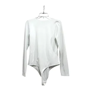 Babaton Aritzia Contour Long Sleeve Bodysuit White‎ Crew Neck Size L 79672 thumbnail 2