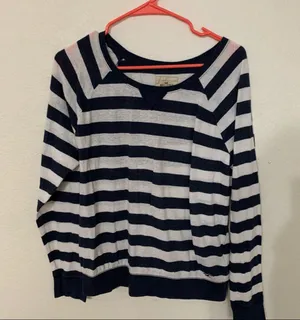 Navy Striped Hollister Top thumbnail 1