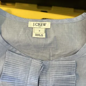 J.Crew Womens Light Blue‎ Pleated Ruffle Sleeveless Blouse Top Size 2 thumbnail 8