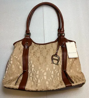 Etienne Aigner monogram canvas shoulder bag or hobo bag thumbnail 1