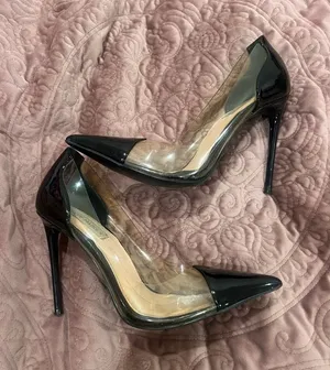 Steve Madden Transparent Panel Pointed-Toe Stiletto Heels - Black thumbnail 1