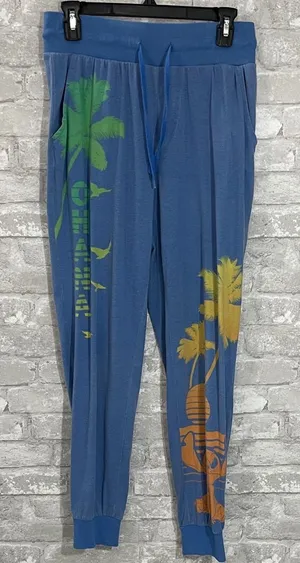 Disney Blue Sweatpants with Stitch Tropical Print thumbnail 1