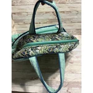 Cinda B. Tennis Tote Purely Peacock Quilted Crossbody Adjustable Sports thumbnail 4
