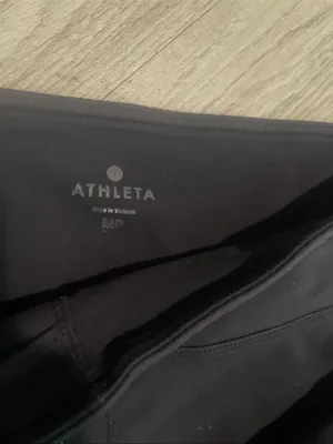 Athleta Black Mid-Rise Bike Shorts thumbnail 2