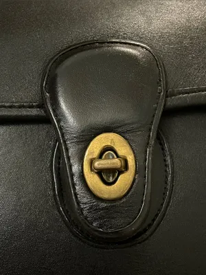 Vintage Coach Willis 9927 Black Leather Satchel Top Handle Bag Made USA 1990s thumbnail 12