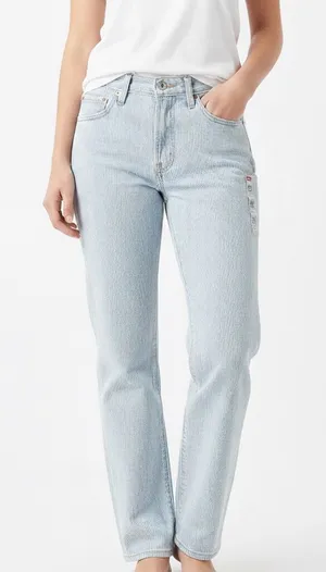 Levi's 501 Original Fit Women Size 31X30 Striped Denim Button Fly Straight Leg thumbnail 1