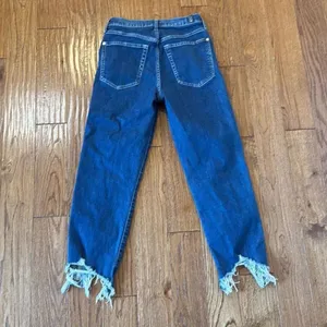 7 for all mankind Josephine high rise straight crop chewed hem jeans 27 thumbnail 11