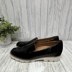 Vionic Kensley Womens 8.5 M Black Leather Slip On Loafers Comfort EU 39 thumbnail 3