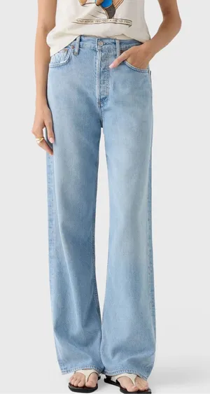 NWT AGOLDE Ren High Waist Wide Leg Jeans thumbnail 1