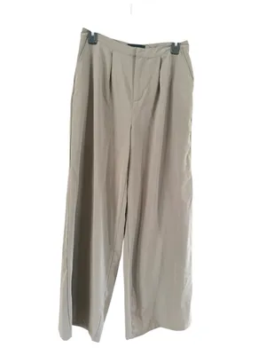 Women's Who What Wear Beige Wide Leg Trousers Size 6 thumbnail 9