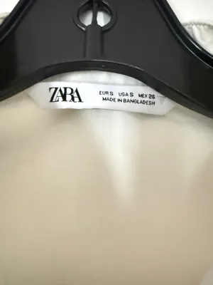 ZARA Zipper Top Crop White Small thumbnail 3