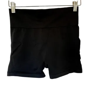 PINK sport black biker shorts women's size medium casual athletic‎ compression thumbnail 1