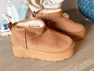 Cushionare Platform Ankle Boots Women Chestnut 7M thumbnail 1
