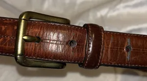 Chaps Cognac Colored Leather Belt Size40…. Sold As A Mans Belt But Is Unisex.. thumbnail 1