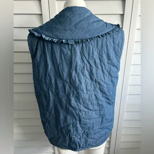 In the beginning | quilted tie denim vest thumbnail 6