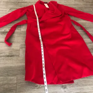 Moda OS Belted Shawl Collar Coat Red thumbnail 3