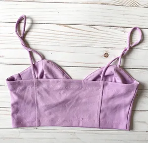 ZARA // Purple Cropped Top thumbnail 3