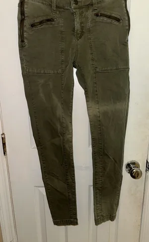 dear john joyrich comfort skinny Army Green‎ Zipper Pocket Pants size 26 thumbnail 1