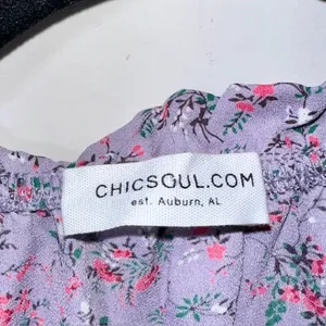 NWOT CHICSOUL Boho Cottagecore Patchwork‎ Purple Yellow Floral Blouse - 1X thumbnail 3
