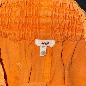 Aerie Babewatch High Waisted Shorts Small Peach Orange Pull On Summer Smocked thumbnail 6